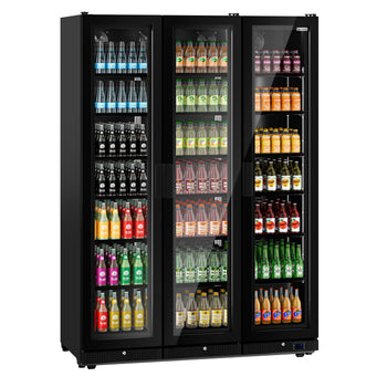 Lodówka na napoje - 1552 litry - bezramkowa konstrukcja - 3 szklane drzwi - Prime Gastro