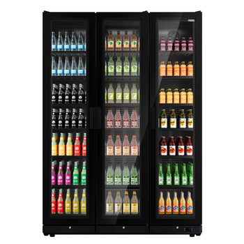 Lodówka na napoje - 1552 litry - bezramkowa konstrukcja - 3 szklane drzwi - Prime Gastro