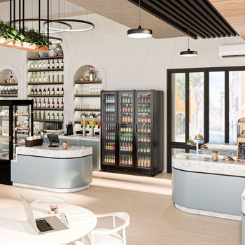 Lodówka na napoje - 1552 litry - bezramkowa konstrukcja - 3 szklane drzwi - Prime Gastro