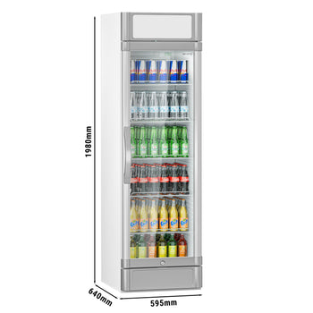 Chłodziarka do napojów - 347 litrów - z 1 szklanymi drzwiami & wyświetlaczem reklamowym - Prime Gastro
