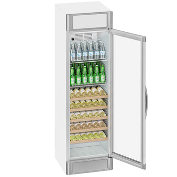 Chłodziarka do napojów - 347 litrów - z 1 szklanymi drzwiami & wyświetlaczem reklamowym - Prime Gastro