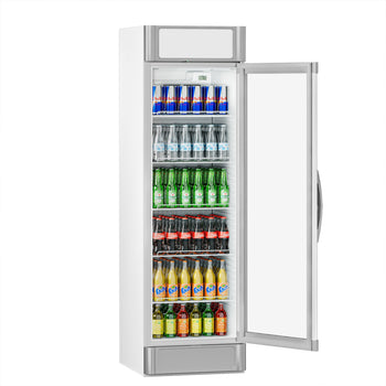 Chłodziarka do napojów - 347 litrów - z 1 szklanymi drzwiami & wyświetlaczem reklamowym - Prime Gastro