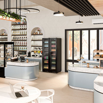 Lodówka na napoje - 463 litry - konstrukcja bezramkowa - 1 szklane drzwi - Prime Gastro