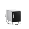 Base Cabinet - Stainless Steel - 400x620x587mm - 1 Door - Black Front - Mario 700 Series