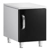 Base Cabinet - Stainless Steel - 400x620x587mm - 1 Door - Black Front - Mario 700 Series