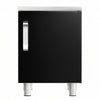 Base Cabinet - Stainless Steel - 400x620x587mm - 1 Door - Black Front - Mario 700 Series