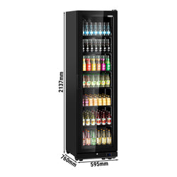 Lodówka na napoje - 569 litrów - konstrukcja bezramkowa - 1 szklane drzwi