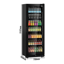 Lodówka na napoje - 739 litrów - konstrukcja bezramkowa - 1 szklane drzwi