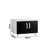 Base Cabinet - Stainless Steel - 800x620x587mm - Black doors - 2 doors