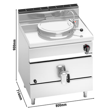 Gazowy kocioł warzelny - 55 litrów - 15,5 kW - Ogrzewanie bezpośrednie - Prime Gastro