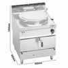Gas Boiling Pan - 100L - 20.9kW - Indirect Heating - with Water Connection