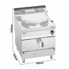Gas Boiling Pan - 150L - 20.9kW - Indirect Heating - with Water Connection