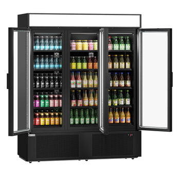 Chłodziarka do napojów - 1325 litrów - z 3 szklanymi drzwiami & wyświetlaczem reklamowym - Prime Gastro