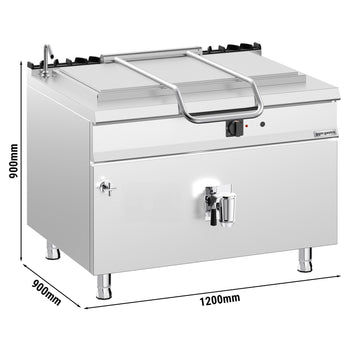 Gas Kochkessel - 250 Liter - 30 kW - indirekte Beheizung - mit Wasseranschluss