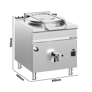 Gas Kochkessel - 150 Liter - 20 kW - direkte Beheizung - mit Wasseranschluss