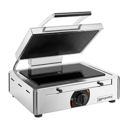 Glass Ceramic Contact Grill – 3 kW – Smooth Bottom & Ribbed Top – Grilling Surface: 345x220mm