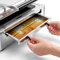 Glass Ceramic Contact Grill – 3 kW – Smooth Bottom & Ribbed Top – Grilling Surface: 345x220mm