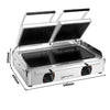 Glass Ceramic Contact Grill – 3.4 kW – Smooth Bottom & Ribbed Top – Grilling Surface: 2 x220x220mm