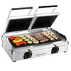 Glass Ceramic Contact Grill – 3.4 kW – Smooth Bottom & Ribbed Top – Grilling Surface: 2 x220x220mm