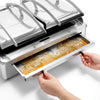 Glass Ceramic Contact Grill – 3.4 kW – Smooth Bottom & Ribbed Top – Grilling Surface: 2 x220x220mm