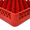Glass Rack 1/1 - 500x500mm - 49 Compartments - Red - compatible with ARU49N