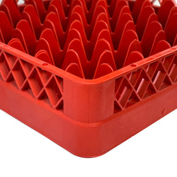 Gläserspülkorb 1/1 - 500x500mm - 49 Fächer - Rot - passend für ARU49N