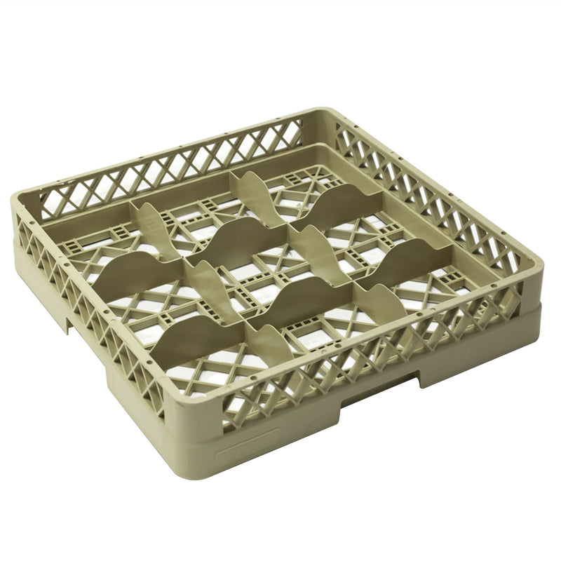 Gläserspülkorb 1/1 - 500x500mm - 9 Fächer - Beige - passend für ARU9N