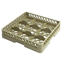 Gläserspülkorb 1/1 - 500x500mm - 9 Fächer - Beige - passend für ARU9N