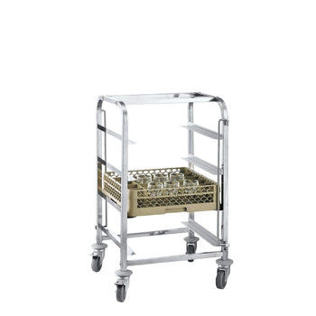 Wózek na naczynia ze stali nierdzewnej - na 4 kosze - Prime Gastro