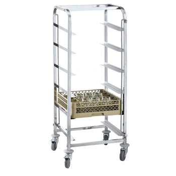 Wózek na naczynia ze stali nierdzewnej - na 6 koszy - Prime Gastro