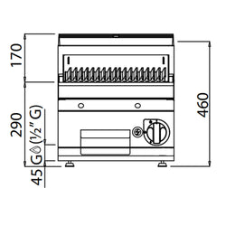 Grill gazowy z kamienia lawowego - 6,9 kW