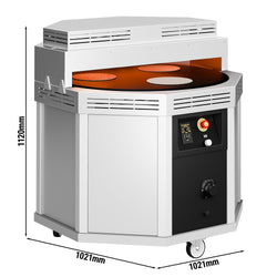 Piekarnik do pieczenia płaskich chlebków, tureckiej pizzy i lavas – obrotowy – do 20 chlebków na minutę