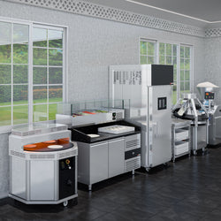 Piekarnik do pieczenia płaskich chlebków, tureckiej pizzy i lavas – obrotowy – do 20 chlebków na minutę