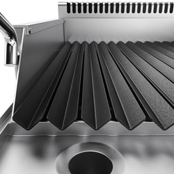 Gazowy grill lawowy - 14kW - 800mm - Nastawny - 700mm głębokości - Regulowana wysokość rusztu - 2 strefy grzewcze