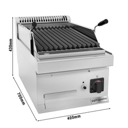 Grill gazowy z kamienia lawowego - 7 kW - Uchylny ruszt grillowy
