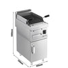 Grill lawowy – gazowy – 7 kW – z rusztem o regulowanym nachyleniu – z podstawą z 1 drzwiami – seria MARIO