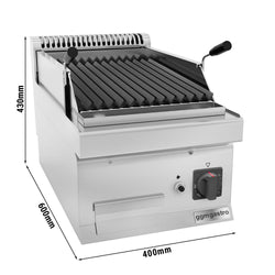 Grill gazowy z kamienia lawowego - 5,5 kW - Uchylny ruszt do grillowania