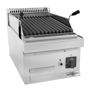 Grill gazowy z kamienia lawowego - 5,5 kW - Uchylny ruszt do grillowania - Prime Gastro