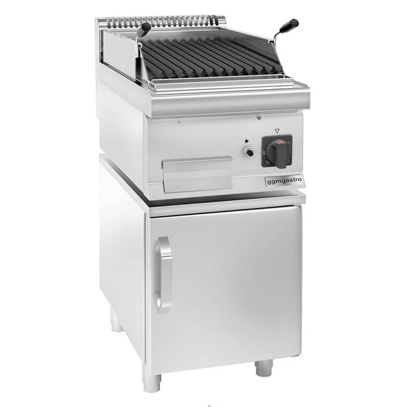 Grill gazowy z kamienia lawowego - 5,5 kW - Grill uchylny - włącznie z podstawą z 1 drzwiczkami