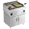 Grill lawowy – gazowy – 14 kW – z rusztem o regulowanym nachyleniu – z podstawą z 2 drzwiami