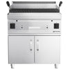 Grill lawowy – gazowy – 14 kW – z rusztem o regulowanym nachyleniu – z podstawą z 2 drzwiami
