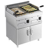 Grill lawowy – gazowy – 14 kW – z rusztem o regulowanym nachyleniu – z podstawą z 2 drzwiami – seria MARIO