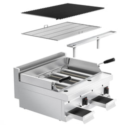 Gazowy grill lawowy - 14kW - 800mm - Nastawny - 700mm głębokości - Regulowana wysokość rusztu - 2 strefy grzewcze