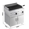 Grill lawowy – gazowy – 14 kW – z rusztem o regulowanym nachyleniu – z podstawą z 2 drzwiami – seria MARIO