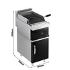 Grill lawowy – gazowy – 7 kW – z rusztem o regulowanym nachyleniu – z podstawą z 1 drzwiami – czarny – seria MARIO