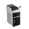 Grill lawowy – gazowy – 7 kW – z rusztem o regulowanym nachyleniu – z podstawą z 1 drzwiami – czarny – seria MARIO