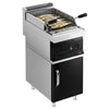 Grill lawowy – gazowy – 7 kW – z rusztem o regulowanym nachyleniu – z podstawą z 1 drzwiami – czarny – seria MARIO