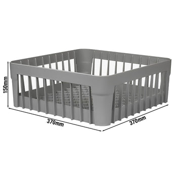 Gläserspülkorb 1/1 - 400x400mm - Grau