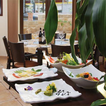 (6 sztuk) Miska - GLOBAL BUFFET - melamina - 5 litrów - 400 x 400 mm - biała - Prime Gastro