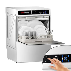 Zmywarka do szkła - cyfrowa - 3,30 kW - z detergentem, nabłyszczaczem & pompą spustową